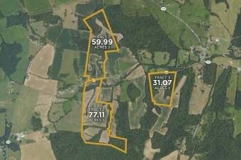 Caldwell Co, KY 168.17±  acres in 3 tracts