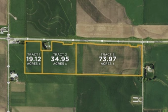 Plymouth Co, IA 125.57± acres  Offered in 3 tracts