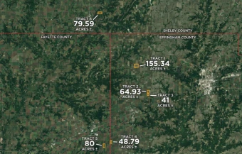 Effingham Co, Fayette Co, & Shelby Co IL 469.65± Acres In 6 Tracts