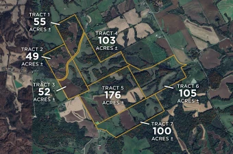 Lincoln Co MO 640± Acres In 7 Tracts