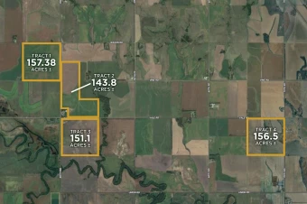 Cloud Co KS 608.78± Acres In 4 Tracts