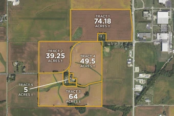 Stephenson Co IL 232.28± Acres In 5 Tracts