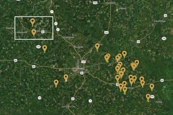 Union Co & Lafayette Co AR 1733.76± Acres In 34 Tracts