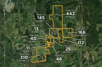 Johnson Co IL 1310± Acres In 10 Tracts