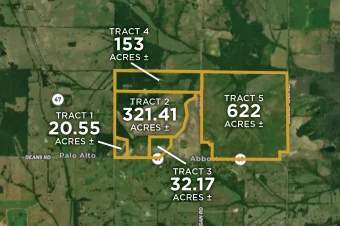 Clay Co MS 1149.13± Acres In 5 Tracts
