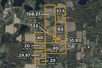 Lenawee Co MI 464.24± Acres In 10 Tracts