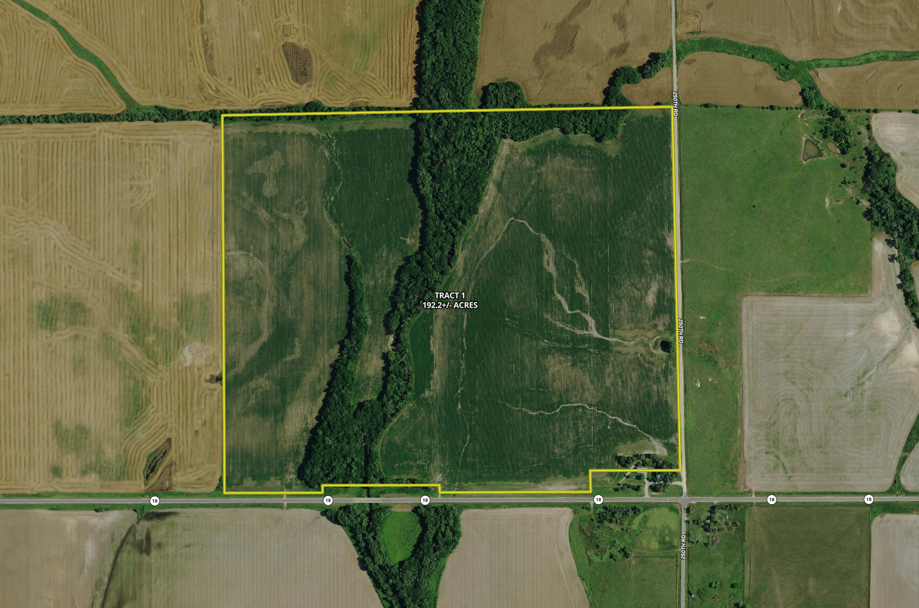 Aerial close label Tract 1